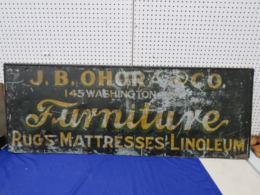 Metal Furniture Sign (Wood Framed)