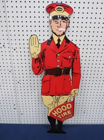 Contemporary Porcelain Hood Tire Dealer Sign