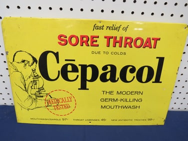 Metal Cepacol Sign