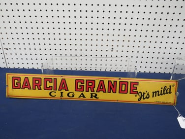 Metal Garcia Grande Cigar Sign