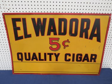 El Wadora Cigar Sign Metal