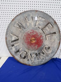 Metal Wheel Alignement Sign