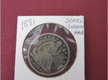1871 Seated Liberty Half Dollar