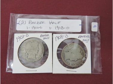 (2) Barber Half Dollar