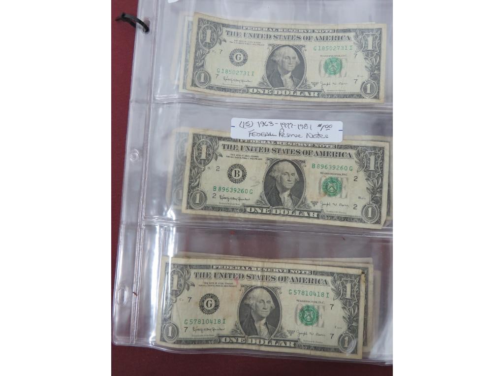 (15) 1963 - 1977 - 1981 $1.00 Federal Reserve Note: A great addition to anyone's collection!