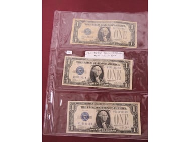 (3) 1928 A Silver Certificates