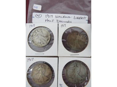 1917 Walking Liberty Half Dollars