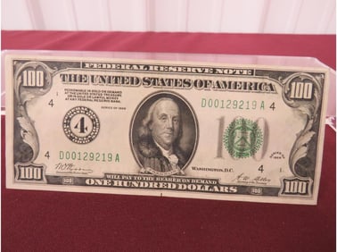 1928 $100 Federal Reserve Redeemable in Gold