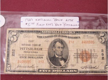 1929 National Bank $5.00