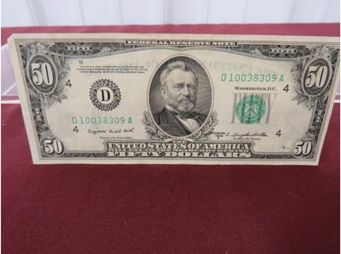 1950 C Series $50 Federal Reserve Green Seal