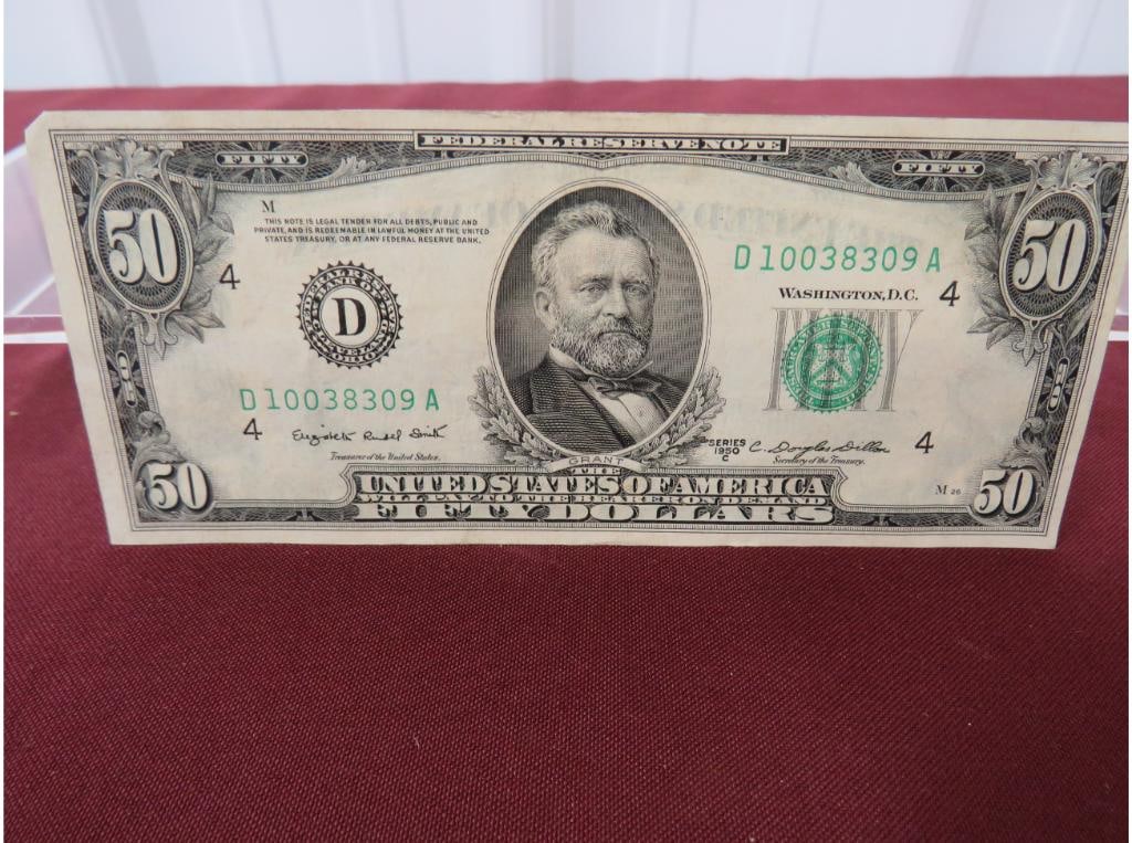 1950 C Series $50 Federal Reserve Green Seal: A great addition to anyone's collection!