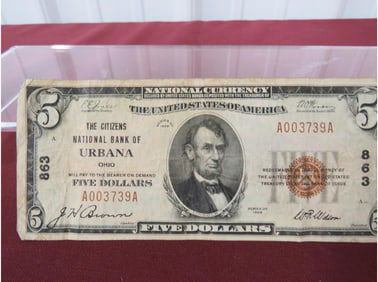 1929 National Bank Note $5.00