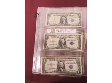 (12) 1935 A Silver Cert. $1.00 Blue Seal