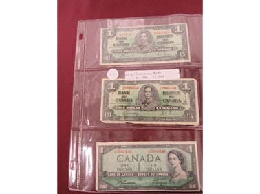 (3) Canadian $1.00