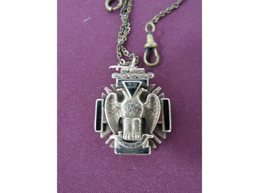 32 Degree Double Eagle Masonic Pendant 10Kt
