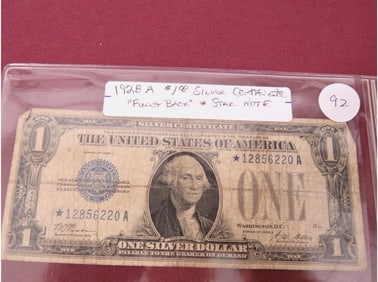 1928 A $1.00 Silver Cert. Star Note