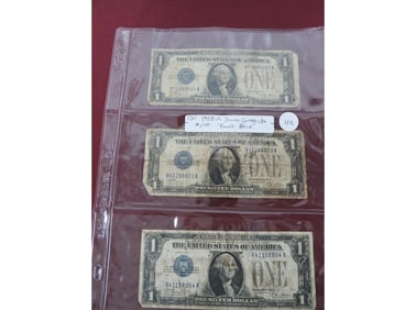 (3) 1928 A Silver Cert. $1.00