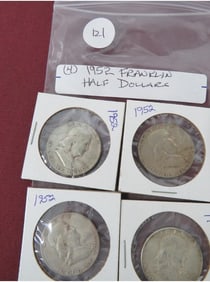 (4) 1952 Franklin Half Dollar