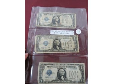 (3) 1928 A Silver Cert. $1.00