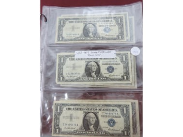 (12) 1957 Silver Cert. Blue Seal