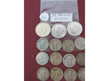 $5 90% Silver US Coins