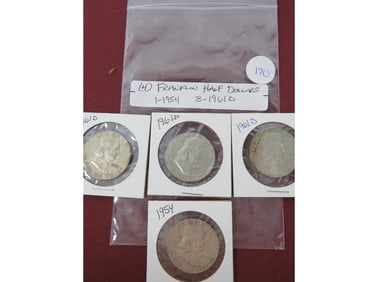 (4) Franklin Half Dollars