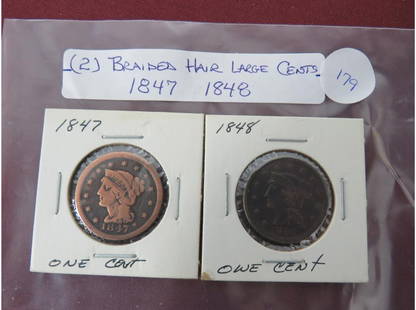 (2) Braided Hair Lg. Cent: 1847 - 1848