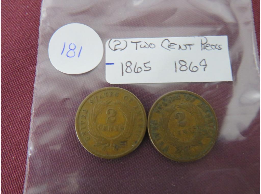 (2) Two Cent PCS: 1865, 1869