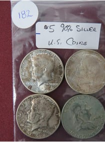 $5 90% Silver U.S. Coins