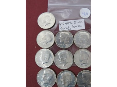 (10) 40% Silver Kennedy Halves