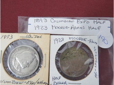 1893 Columbian Expo Half / 1923 Monroe-Adams Half