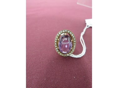 14K Gold Amethyst Ring