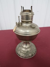 Bradley and Hubbard Nickel-Plated Kerosene Oil Lam