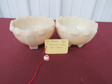 Aladdin Pair Alacite Footed Nut Bowl