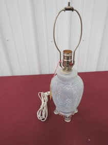 Aladdin White Opalescent Ginger Jar Lamp