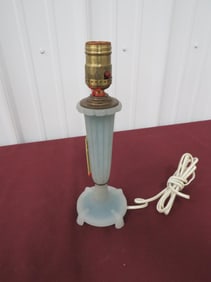 Aladdin Alacite Table or Boudoir Lamp Blue Frost