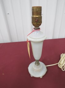 Aladdin White Slag Boudoir Lamp