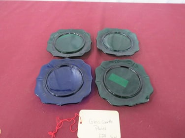 Aladdin Glass Candle Plates