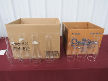 (2) Boxes of Chimney Globes (23)