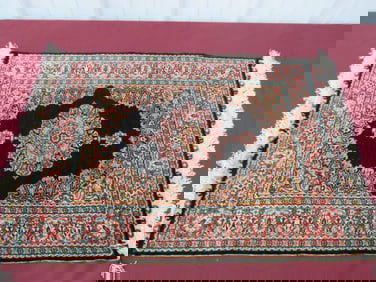 Pure Silk Turkish Carpet W/Authenticity