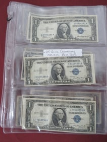 (12) Silver Certificates 1935 Blue Seal