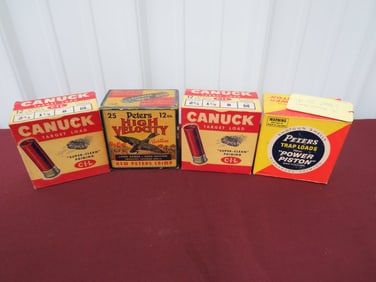 (4) Ammo Boxes, 2-Canuck 2-Peters