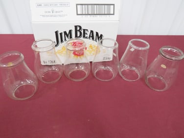 6 Antique Lantern Globes