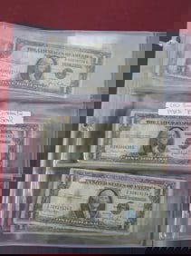 (12) Silver Certificates 1935D - Blue Seal