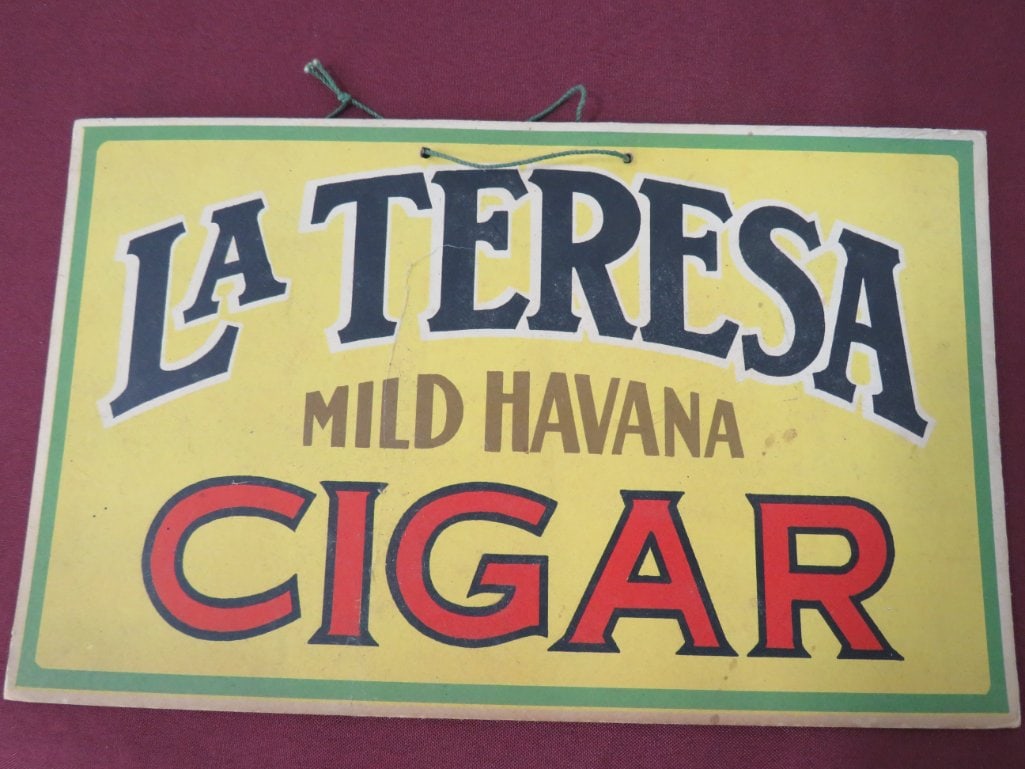 La Teresa Mild Havana Cigar Sign: Cardboard
