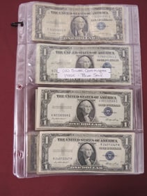 (6) $5.00 Silver Certificates 1934A & 1935A Blue Seal