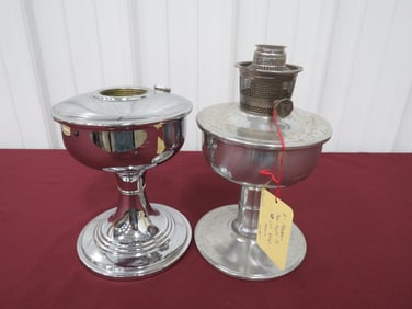 (2) Aladdin Nu-Type B Oil Lamp Bases
