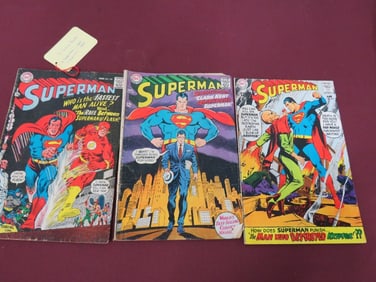 (3) Comic Books 2-Superman 1967, 1-Superman 1968