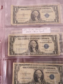 (12) Silver Certificates 1935E Blue Seal