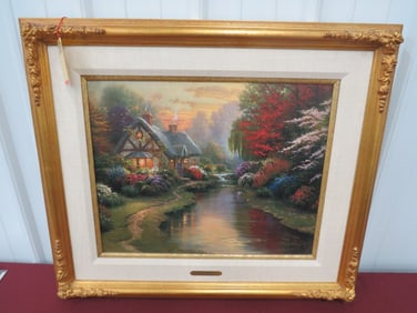 Thomas Kinkade "Quiet Evening" Oil On Canvas